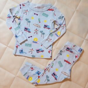 Smaller Things 3T LA print pajamas